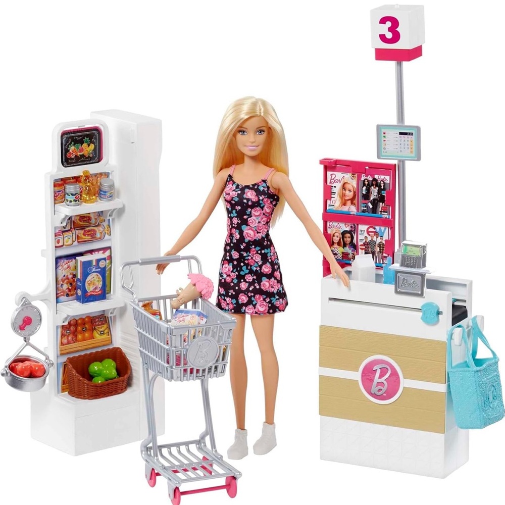 Barbie Supermarket Playset with Barbie Doll